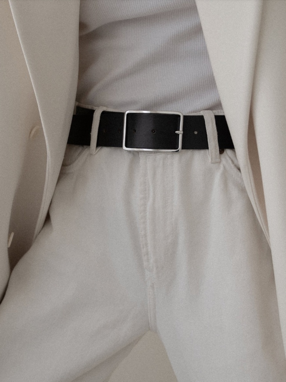 B-Low The Belt Milla Leather Belt In Black/Silver - XSmall